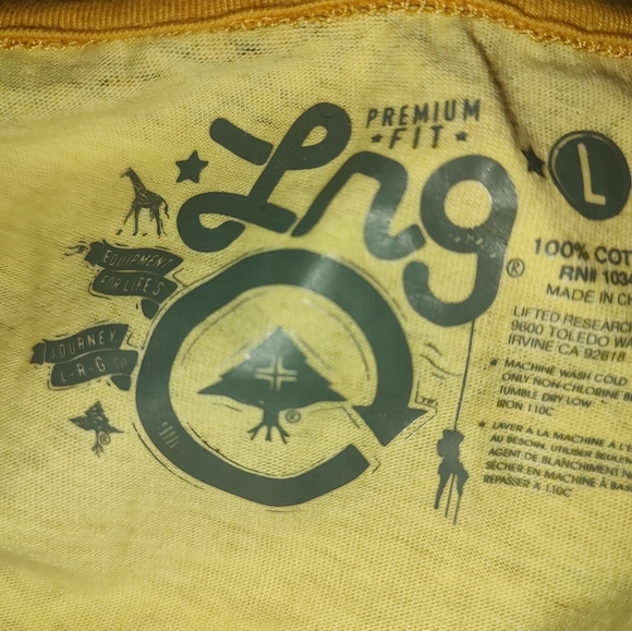 LNG tribal print pocket tee shirt men's size large - Picture 3 of 3